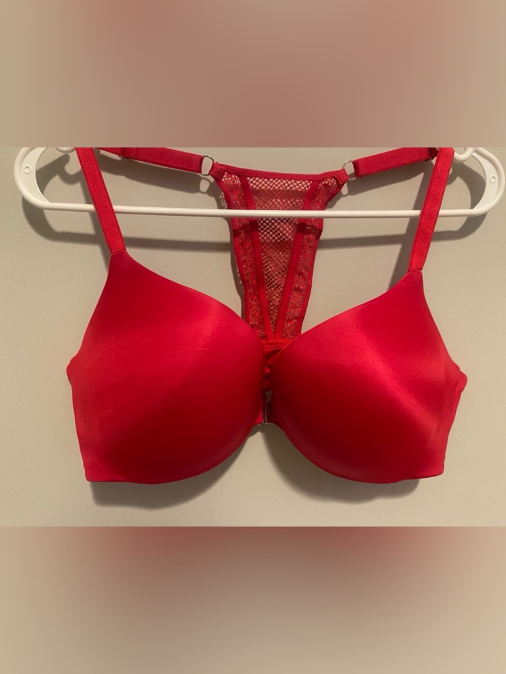 Victoria's Secret Red Very Sexy Lace-Back Push Up Bra